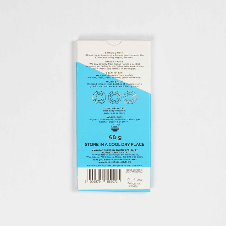 Honest Chocolate - 70% Kalahari Salt Slab - Shop Online!