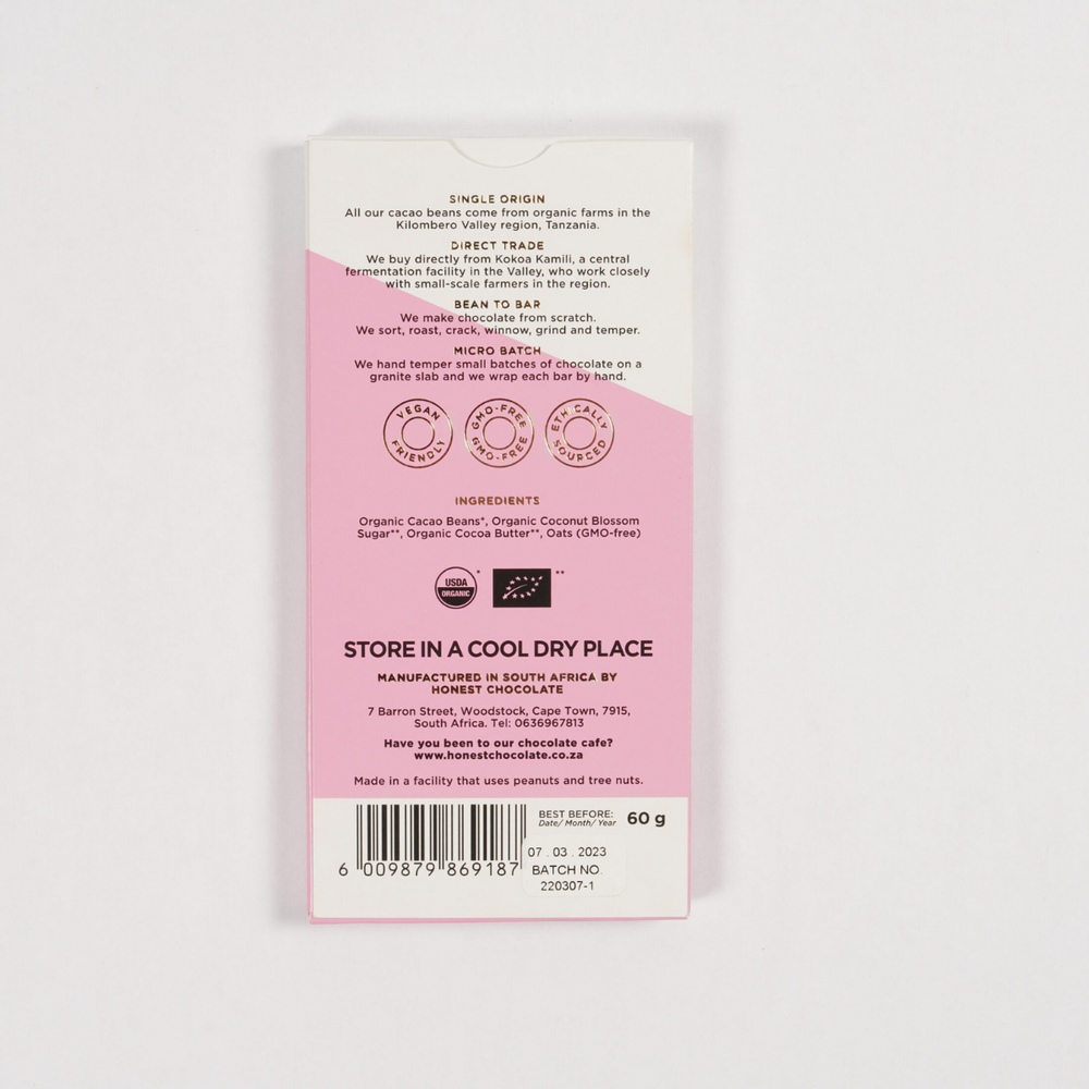 Honest Chocolate - 54% Plain Mylk Slab - Shop Online!