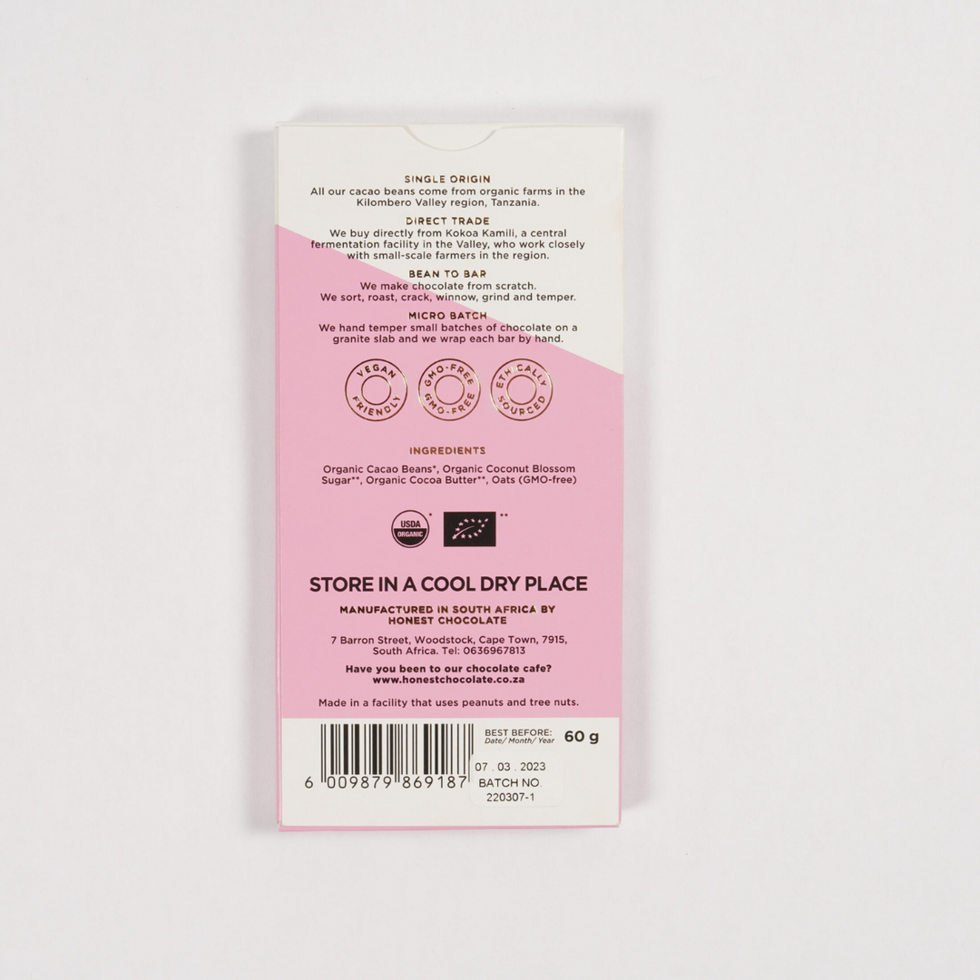 Honest Chocolate - 54% Plain Mylk Slab - Shop Online!