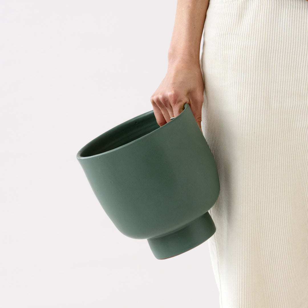 Shing Plinth Planter - Forest Green - Shop Online!