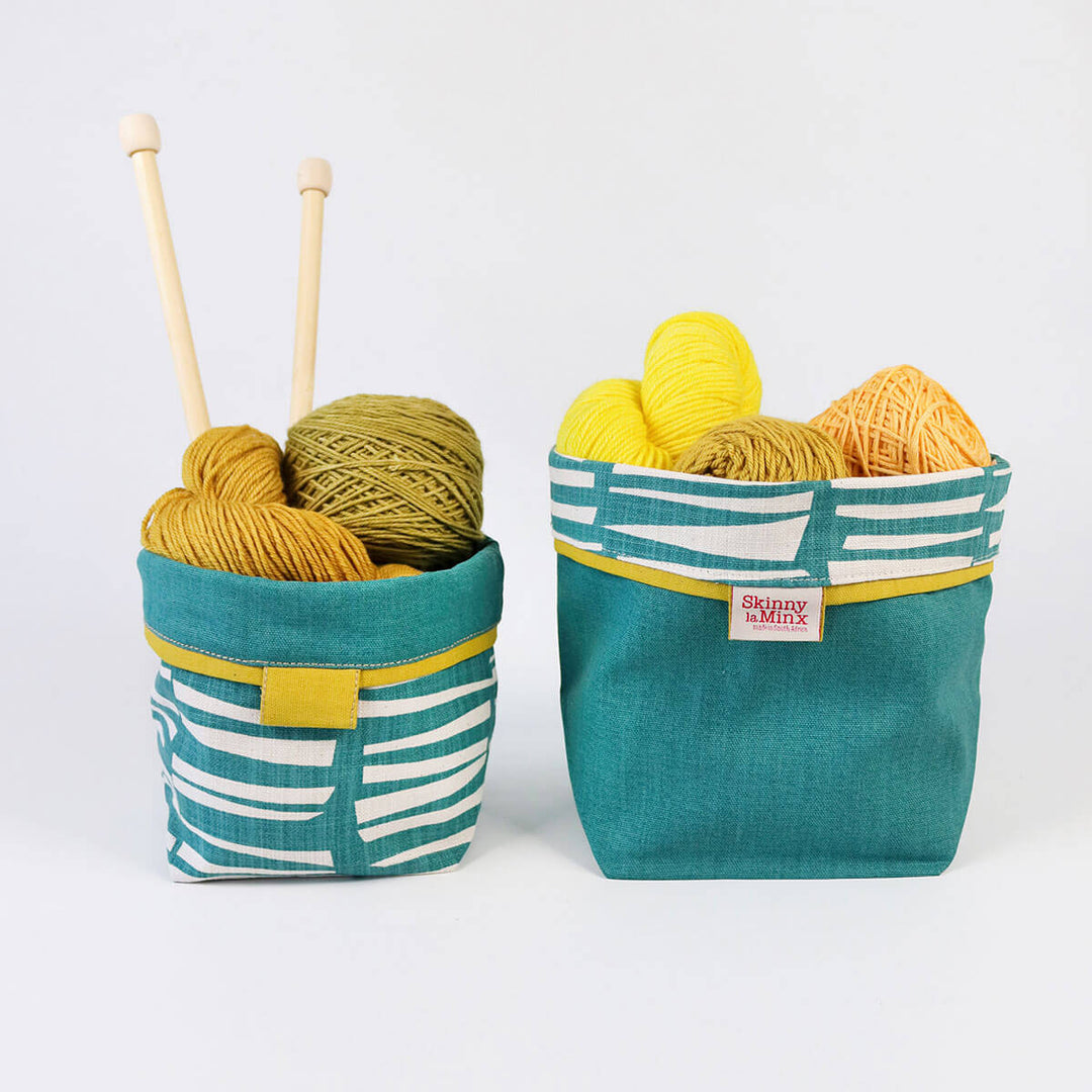Reversible Soft Bucket - Woodpile - Teal - Shop Online!