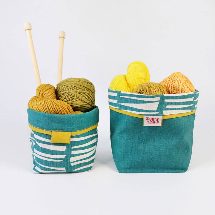 Reversible Soft Bucket - Woodpile - Teal - Shop Online!