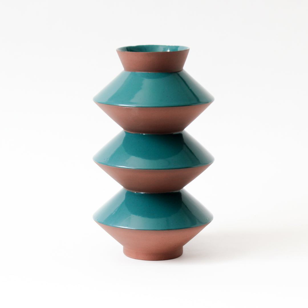 Flake Rim Vase Z8 - Viridian - Shop Online!