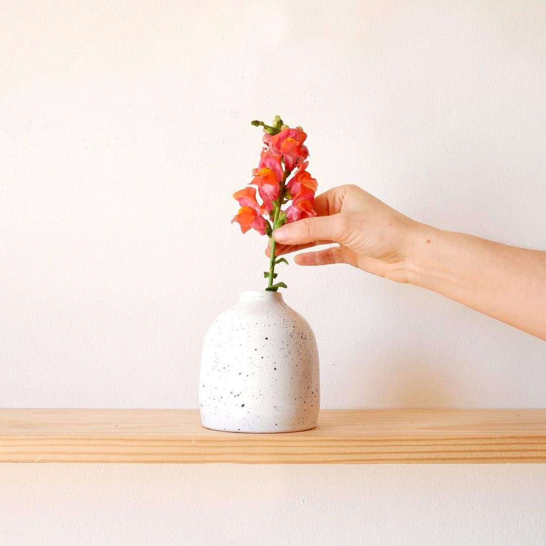 Lulu Vase - Speckled White - Shop Online!