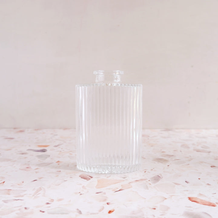 Glass Vase - Oval Ribbed - Shop Online!