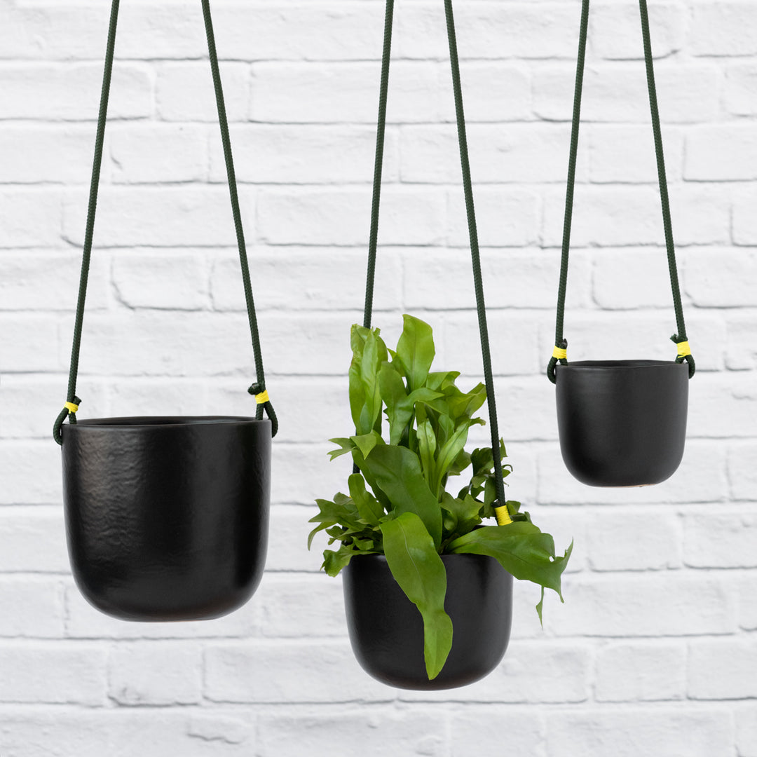 Moon Hanging Planter - Black - Shop Online!