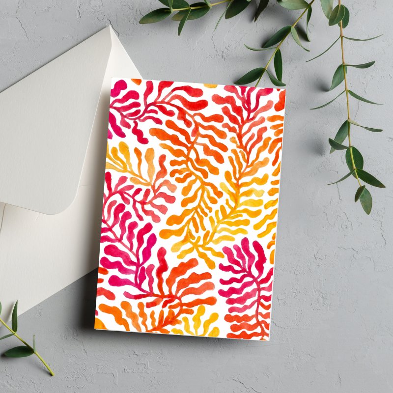 Greeting Card - Coral Sunset - Shop Online!