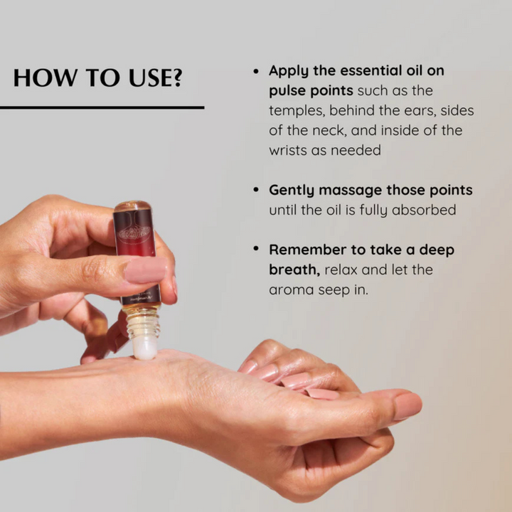 Description of Aromafume Dragons Blood roll on, how to use