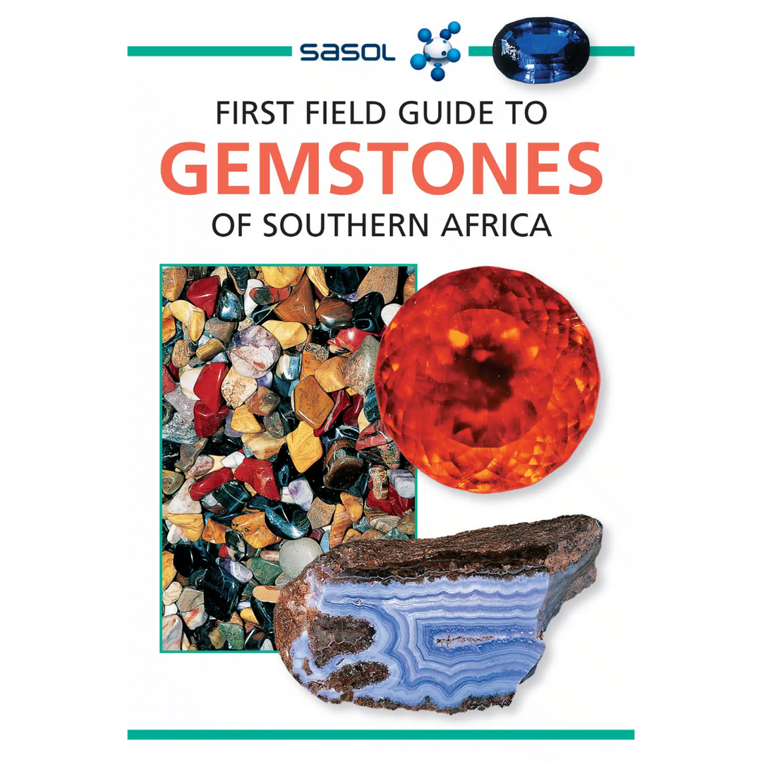 Front cover of "First Field Guide: Gemstones" with images of gems