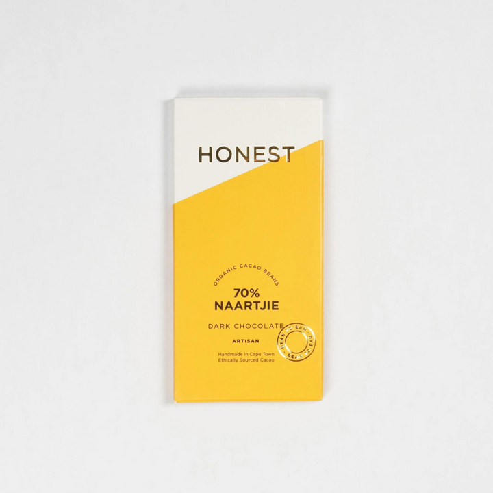 Honest Chocolate - 70% Dark Chocolate with dried Naartjie - Shop Online!