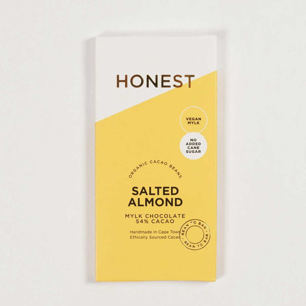 Honest Chocolate - 54% Salted Almond Slab - Shop Online!