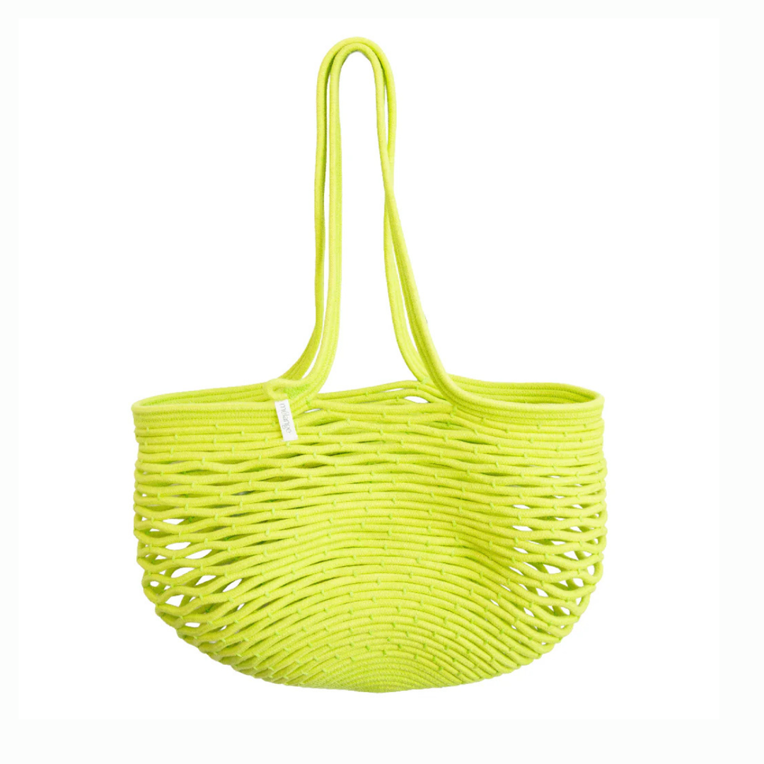 Pistchio net bag by Mis Melange on white background