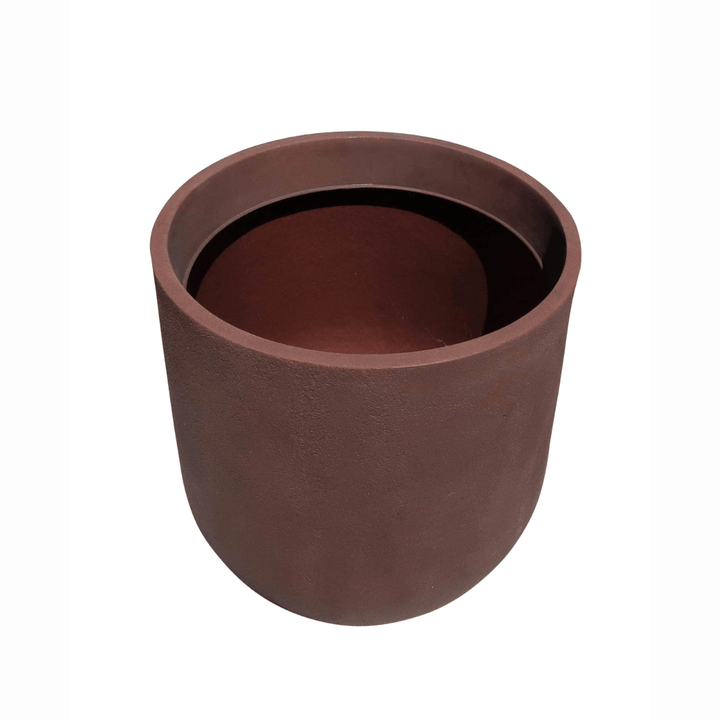 Rustic Cask Planter - Corten Steel featuring a sleek, modern design with a textured finish.