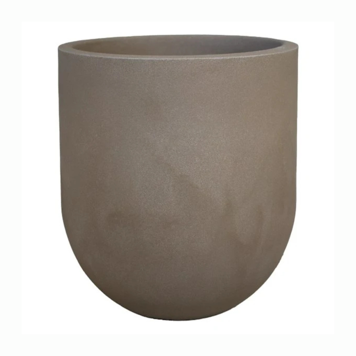 Rustic Cask Planter - Macchiato with a sleek textured finish and modern design for plants and decor