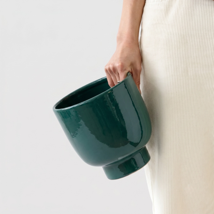 Shing Plinth Planter - Jade