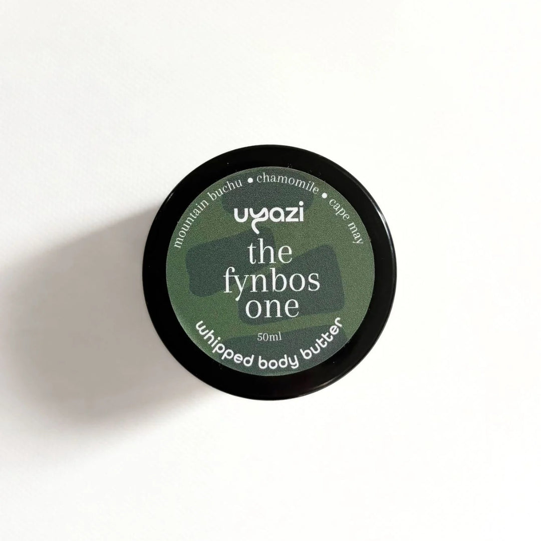 Uyazi whipped body butter container on a white background