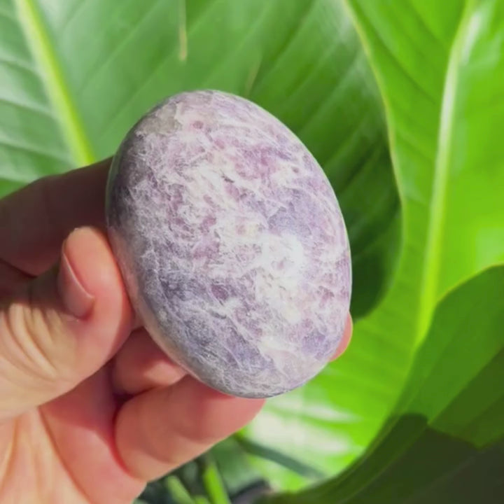 Lepidolite Gallets - Polished Palm Stones