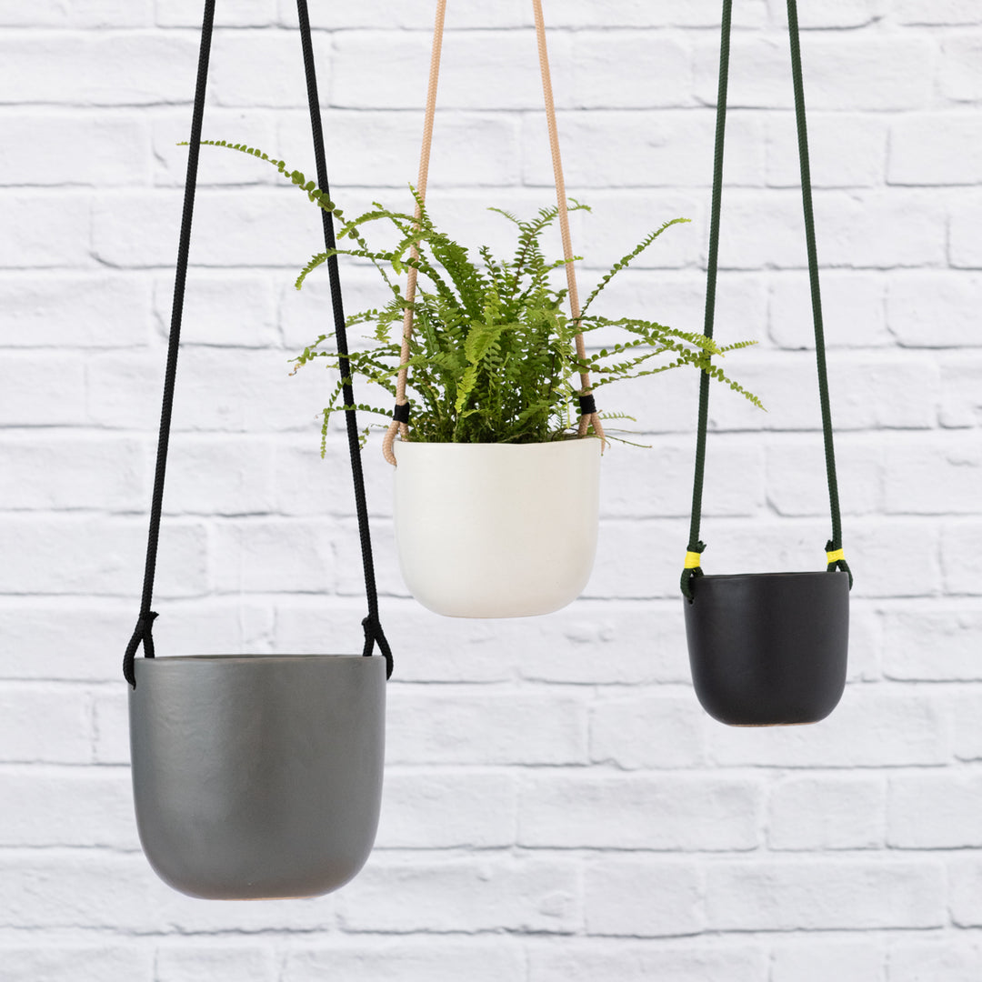 Moon Hanging Planter - Black - Shop Online!